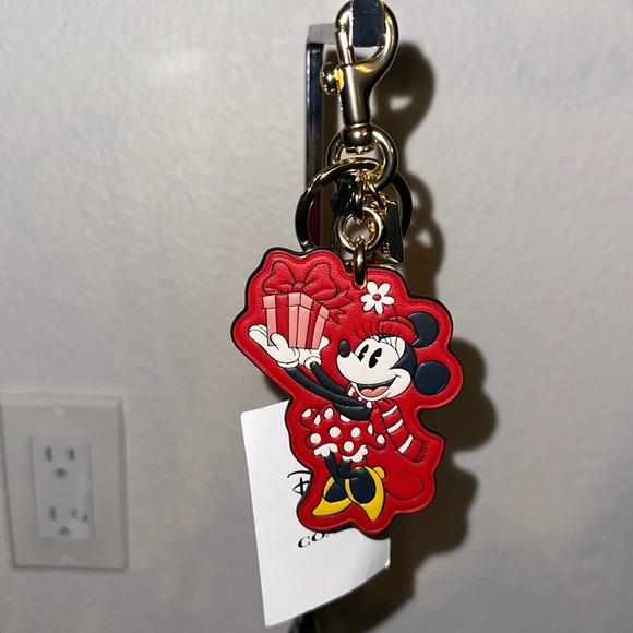 NWT Disney X Coach Minnie/Mickey Mouse Bag Charm - Picture 3 of 7